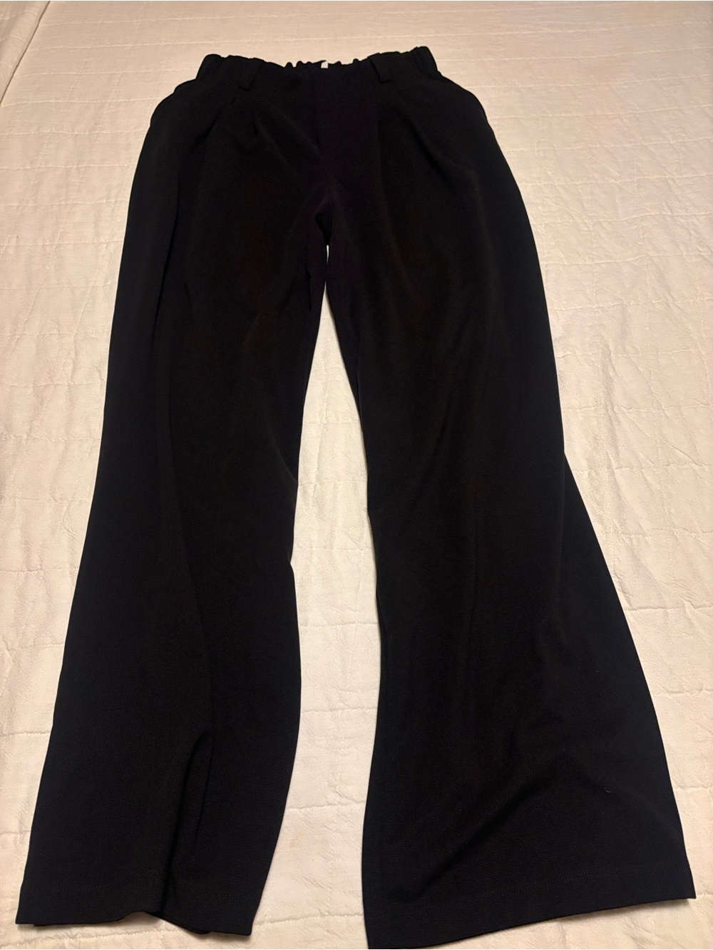 HALARA Black Wide-Leg Pull-On Pants